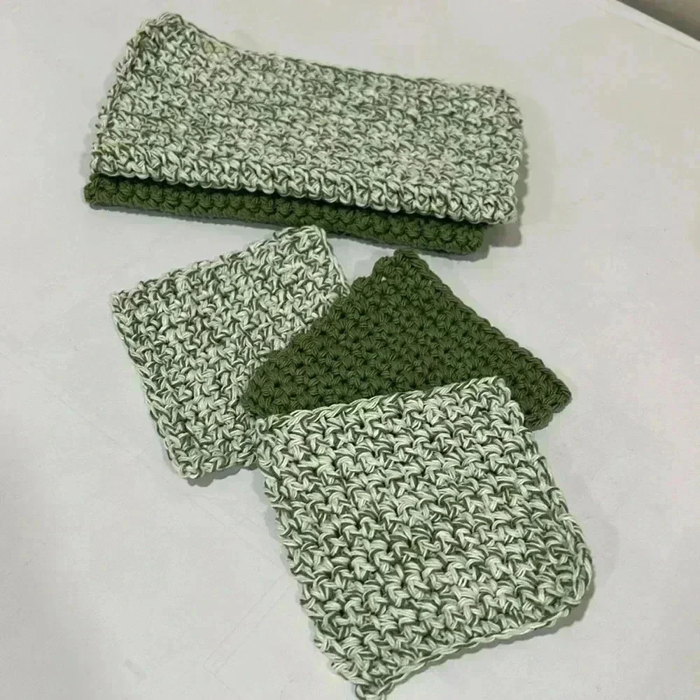100% Cotton Handmade Washcloths & Face Scrubbies